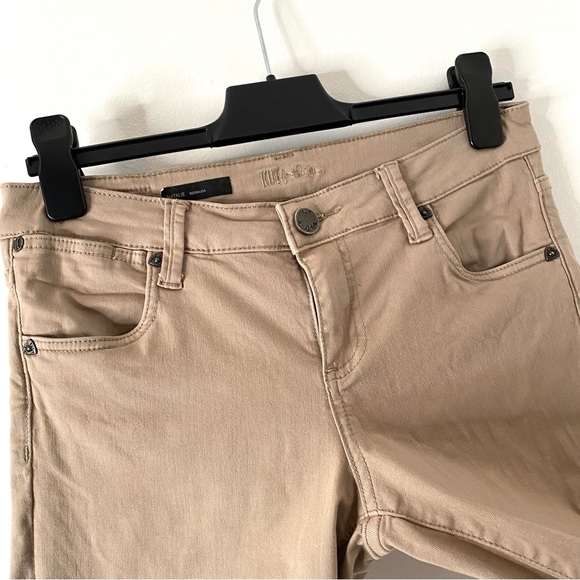 Kut from the Kloth Natalie Bermuda Shorts in Neutral Tan - Picture 4 of 8